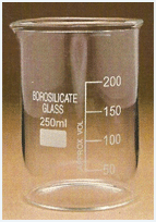 Beaker glass borosilicate